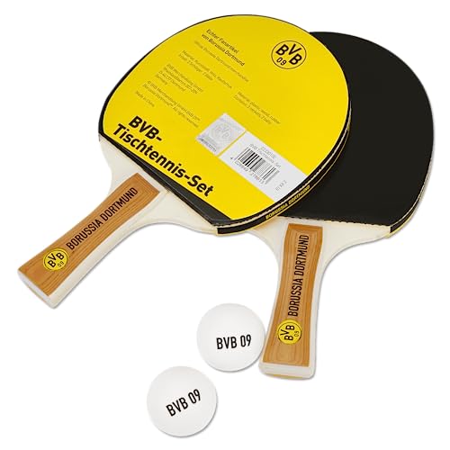 Borussia Dortmund Unisex – Erwachsene 22330100 Tischtennis-Set, Schwarzgelb, One Size von Borussia Dortmund