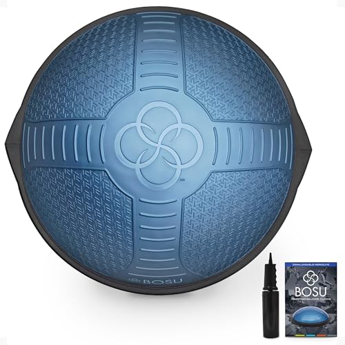 BOSU Nexgen Balance-Trainer, Halbball-Trainingsgerät, 65 cm Durchmesser, 136.1 kg Kapazität - Berstfestes Stabilitäts-Übungsgerät mit rutschfester Basis, inklusive Handpumpe, handelsübliche Qualität von Bosu