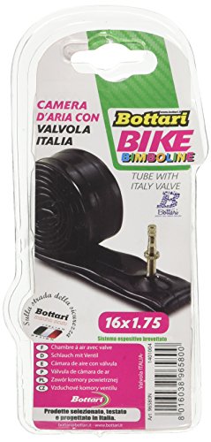 Bottari Bike Kid's Italien mit Gummiband-Ventil, schwarz, 16 x 1,75 C von Bottari