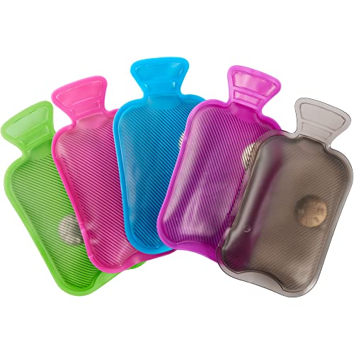 Bramble - 5 Stück Mini Wärmflaschen Taschenwärmer Handwärmer Knickwärmer - Wiederverwendbar & Tragbar von Bramble