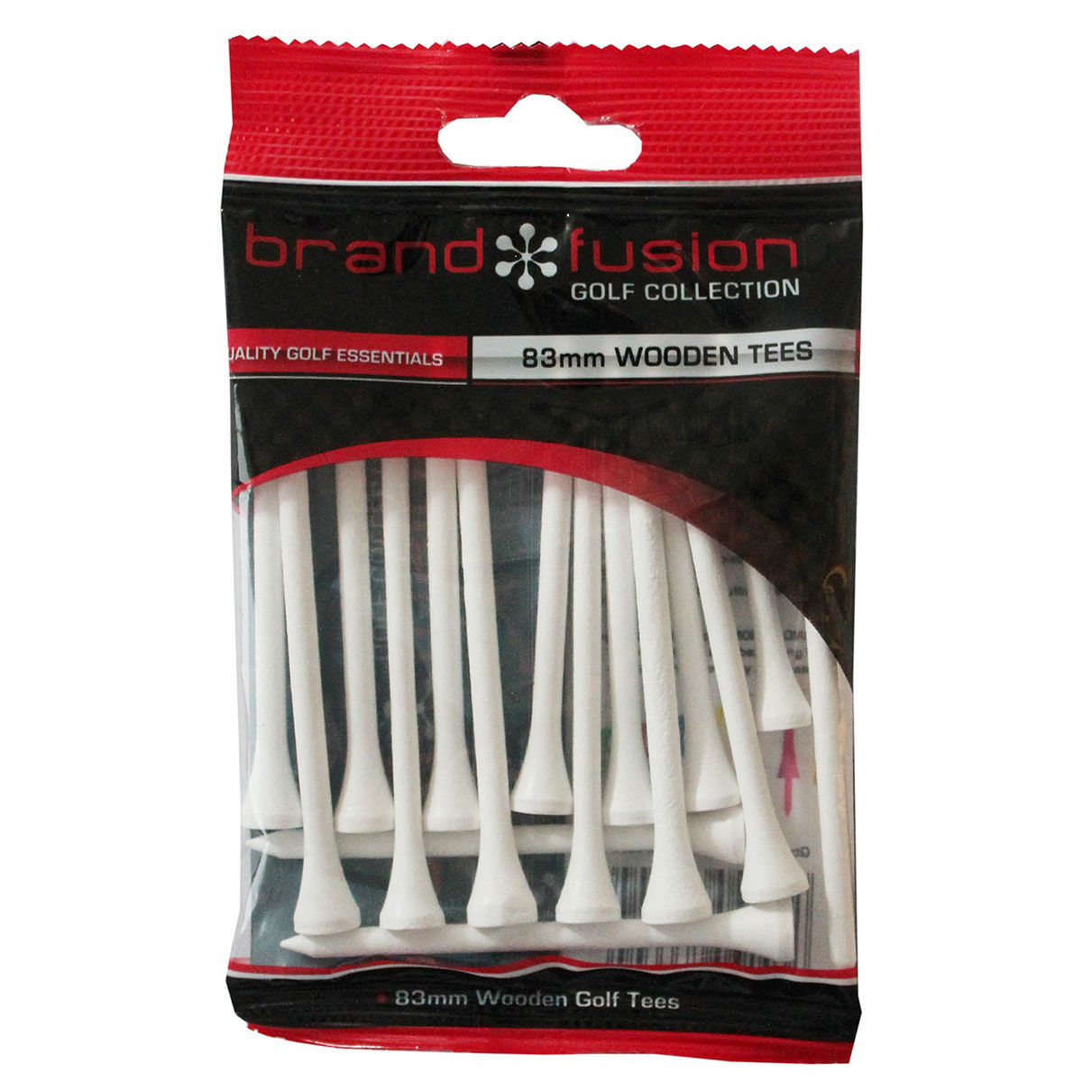 Brand Fusion BrandFusion White Pack of 15 Wooden Golf Tees, Size: 83mm | American Golf von Brand Fusion