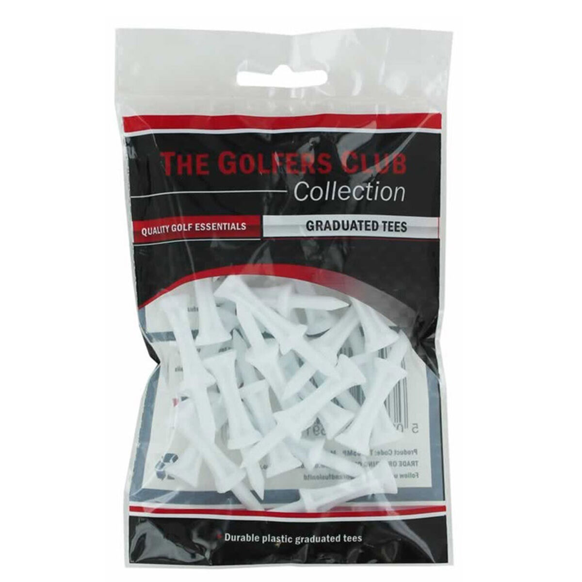 Brand Fusion The Golfers Club White Pack of 25 Step Height Golf Tees, Size: 31mm | American Golf von Brand Fusion
