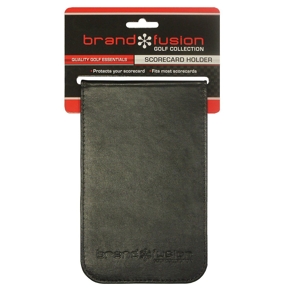BrandFusion Black PU Golf Card Holder, One Size | American Golf von BrandFusion