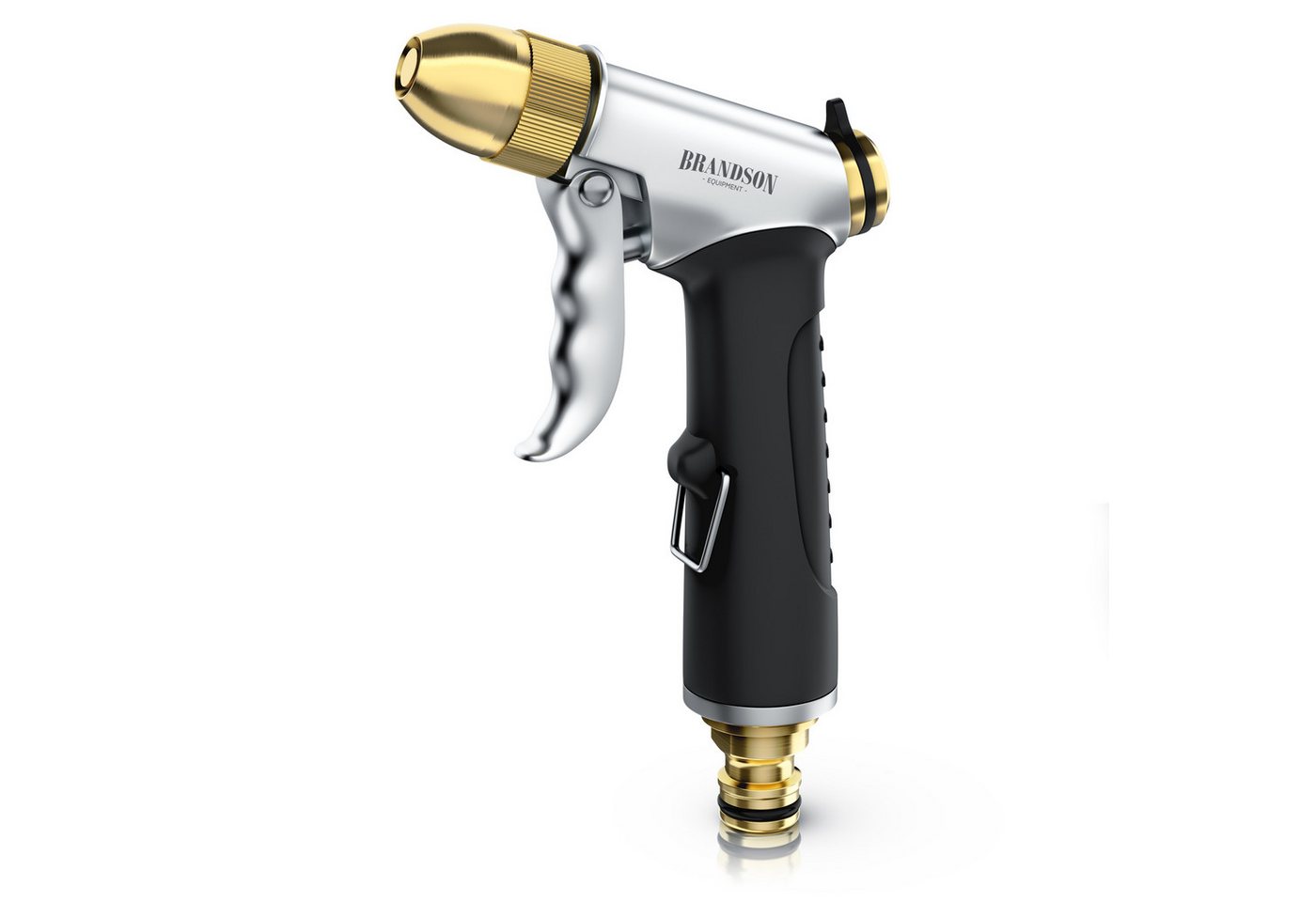 Brandson Sprühregner Garten Handbrause, Metall Gartenpistole, Gartenbrause, Pistolengriff, (1-St), stufenlos justierbare Düse, gummierter Griff Schnellkupplungsanschluss von Brandson