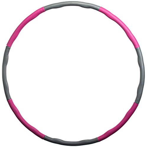 Brandsseller Hula Hoop Reifen | Fitness Reifen | verstellbar | Sport | Ø 90 cm | grau/pink von Brandsseller
