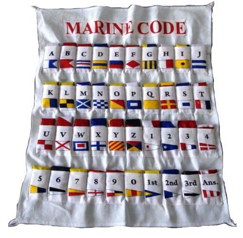 Unbekannt Nautische Segelboot Dejeuner Signal Code Flagge – Set von Insgesamt 40 Flagge mit Schutzhülle, Nautical/Maritim/Marine/Boot/Schiff/Schiff/Nautical Décor (Deko Flaggen) von Brass Blessing