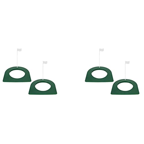 Brensty 4 Stück Golf Putten Tasse und Flag Golf Putten Hole ÜBung Hilfen mit Flagge für Golf Putten Training Matte von Brensty