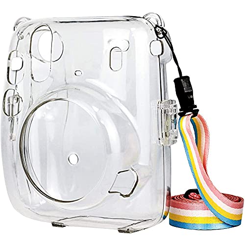 Brensty Kamera Tasche Aus Kristall Transparente Schutz HüLle mit Verstellbarem Regenbogen Band für Mini 11 Kameras ZubehöR von Brensty