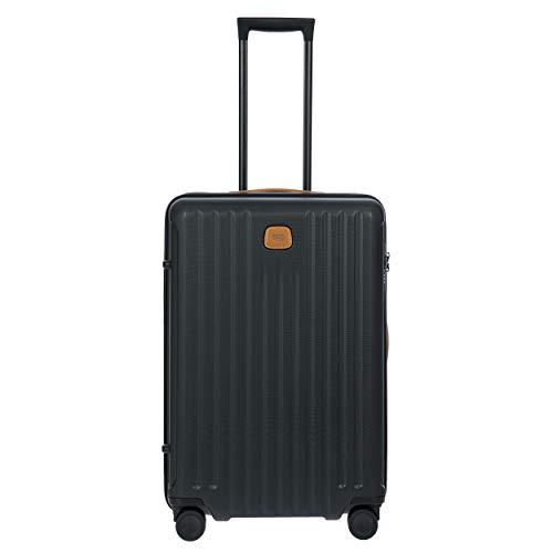 Bric's Hartschalen-Trolley Erweiterbar, Kollektion Capri, Mittelgroßer Koffer mit 4 Rollen, Leicht und Widerstandsfähig, USB-Anschluss, Integriertes TSA-Schloss, Maße: 48x69x28/32, Schwarz von Bric's