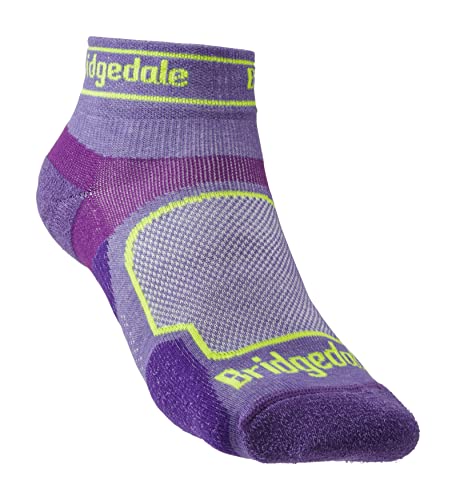 Bridgedale Damen Trail Run Ultralight T2 Coolmax Performance Low Socken, Violett, Small von Bridgedale