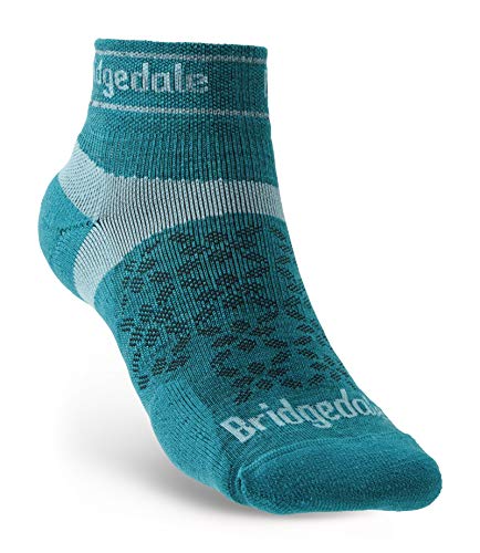 Bridgedale Damen Trail Run Ultralight T2 Merino Performance Ankle Socken, Blaugrün, Small von Bridgedale