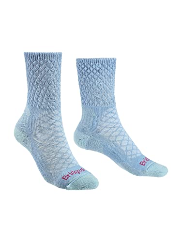 Bridgedale Leichte Damen-Socken aus Merinowolle, Größe L, puderblau von Bridgedale