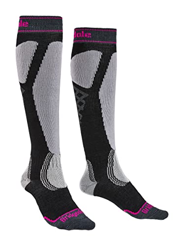 Bridgedale Women's Easy on Ski - Merino Endurance Socks, Black/Light Grey, Medium von Bridgedale