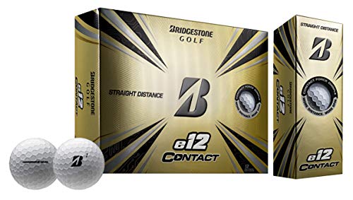 Bridgestone Golf Kontakt e12 Contact White Golfbälle, weiß, 12er-Pack von Bridgestone Golf