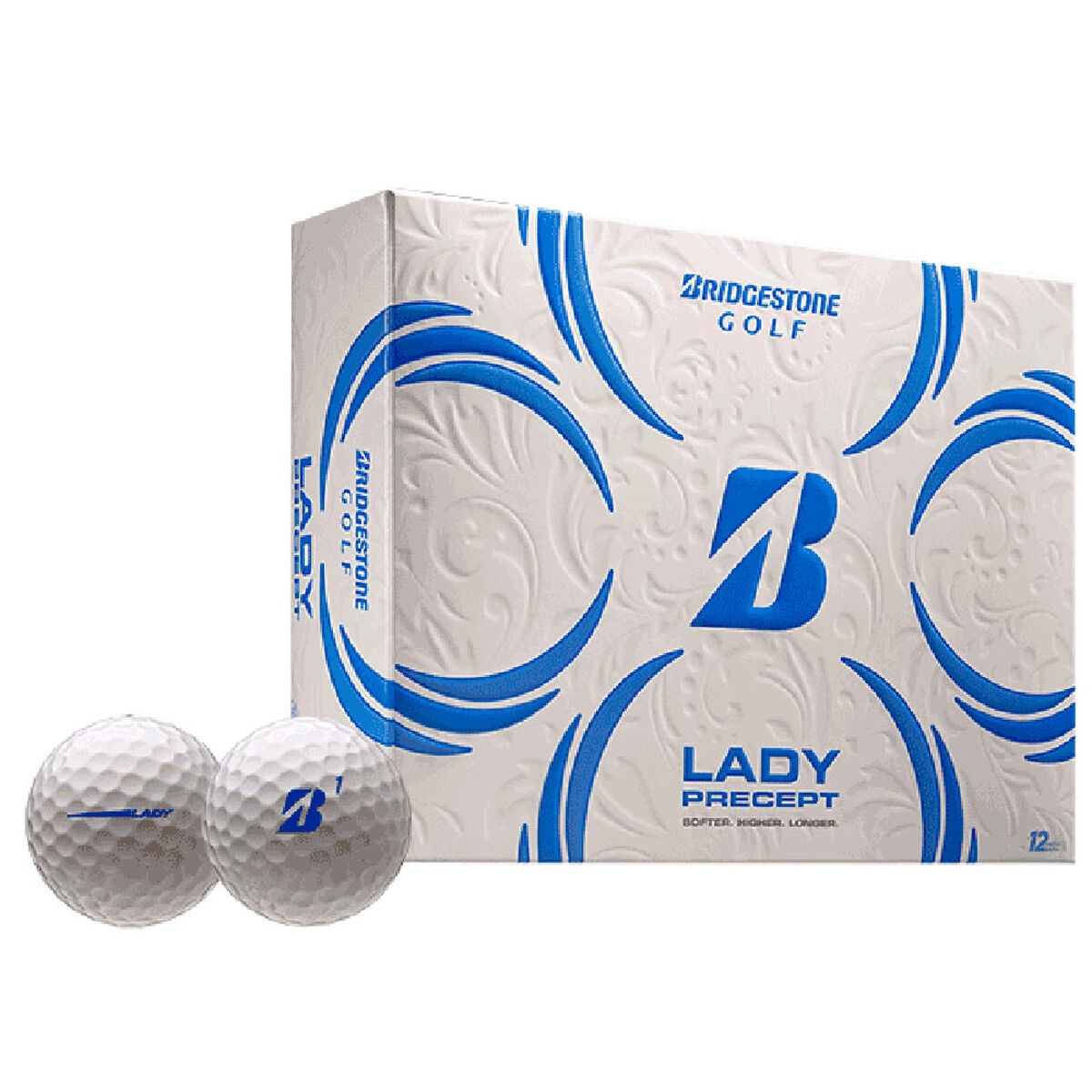 Bridgestone Lady Precept 12 Golf Ball Pack, Womens, White, One Size | American Golf von Bridgestone Golf