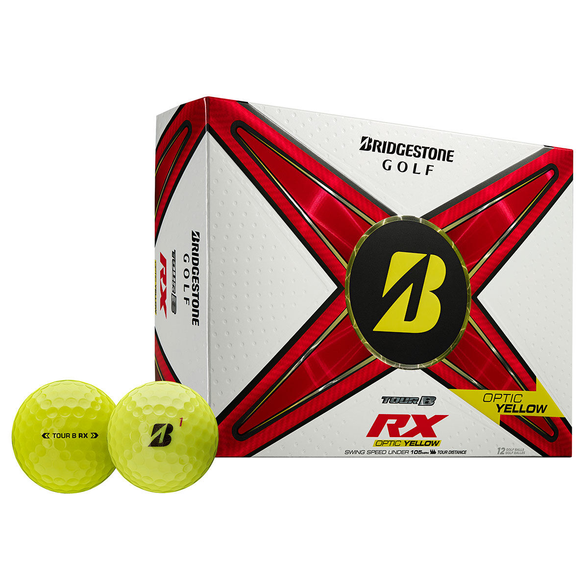 Bridgestone Tour B RX 12 Golf Ball Pack, Mens, Yellow | American Golf von Bridgestone Golf
