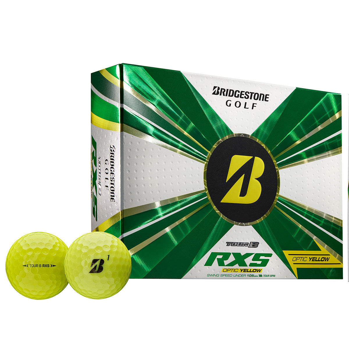 Bridgestone Golf Golf Ball, Tour Yellow B RXS 12 Pack | American Golf, One Size von Bridgestone Golf