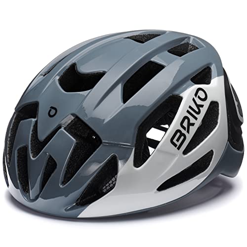 Briko Unisex – Erwachsene Blaze Helmet, Shiny Shuttle Grey, L von Briko
