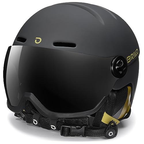 Briko Unisex – Erwachsene Helm Helmet, Matt Abbey Gray-Sahara Yellow, L von Briko