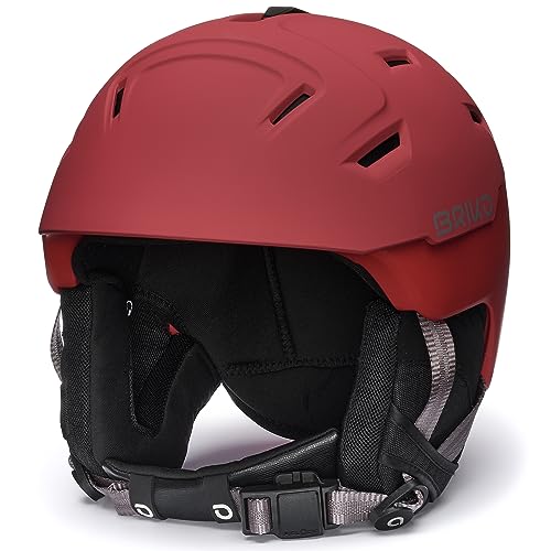 Briko Unisex – Erwachsene Helm Helmet, Matt Old Brick Red-Monza Red-Dorado Brown, M/L von Briko