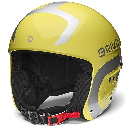 Briko Unisex – Erwachsene Helm Helmet, Shiny Barberry Yellow-Oslo Gray, 52 von Briko