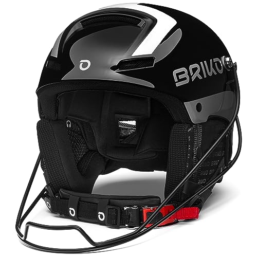Briko Unisex – Erwachsene Helm Helmet, Shiny Black-Silver, 54 von Briko