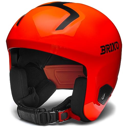 Briko Unisex – Erwachsene Helm Helmet, Shiny Orange Fluo-Schwarz, S von Briko