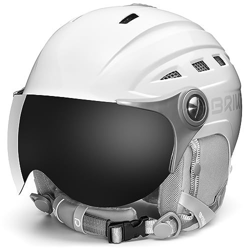 Briko Unisex – Erwachsene Helm Helmet, Shiny Pearl White, L von Briko