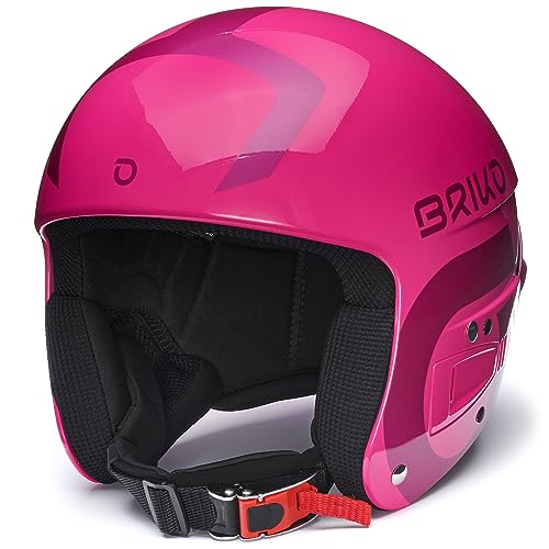 Briko Unisex – Erwachsene Helm Helmet, Shiny Red Violet-Metallic Pink, 52 von Briko