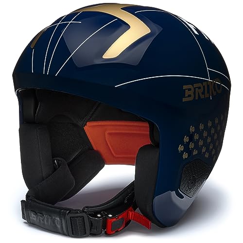Briko Unisex – Erwachsene Helm Helmet, Shiny TANGAROA Blue-Gold-White, M von Briko