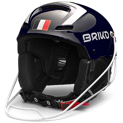Briko Unisex – Erwachsene Helm Helmet, Shiny Tangaroa Blue-White, 54 von Briko