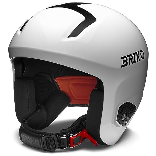 Briko Unisex – Erwachsene Helm Helmet, Shiny White-Black, M von Briko