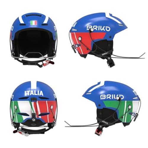Briko Unisex – Erwachsene Helm Helmet, Shiny Wissenschaft Blue, 52 von Briko