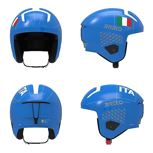Briko Unisex – Erwachsene Helm Helmet, Shiny Wissenschaft Blue-White, L von Briko