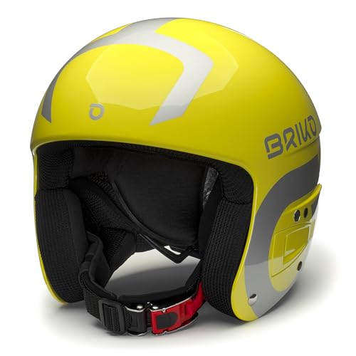 Briko Unisex Kinder Helm Helmet, Shiny Barberry GELB-Oslo Gray, S von Briko