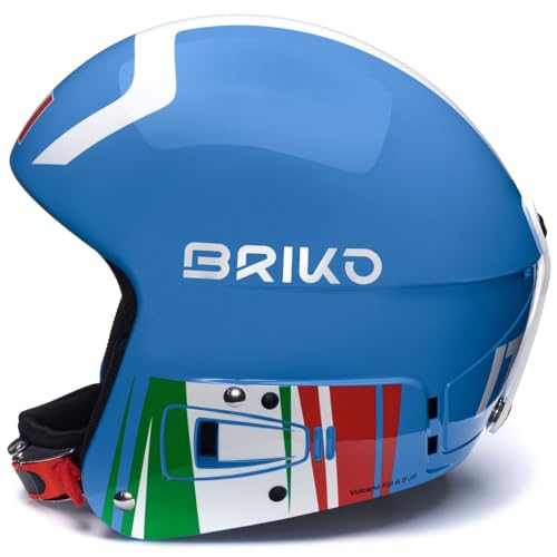 Briko Unisex Kinder Vulcanofis6.8jr-Italien Helm, SHINYSCIENCEBLUE-White, S von Briko