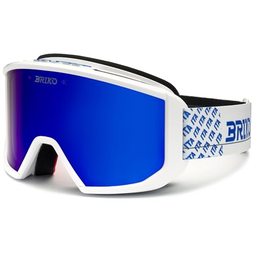 Briko Vulcano Mask Italia, Goggles Unisex-Erwachsene, White Science Blue-BM2, Einheitsgröße von Briko