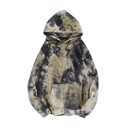 Briskorry Batik Pullover Herren Oversize Hoodie Herren Tie dye Kapuzenpullover für Männer Hoodie Sweatshirt Pullover mit Taschen von Briskorry