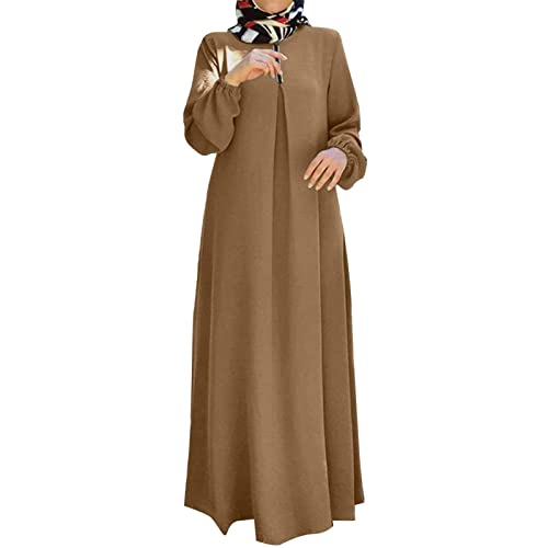 Briskorry Muslim Damen Gebetskleidung Boho Blumen Druck Maxi Kleider Muslimische Kleider Langarm Arabisch Robe Ramadan Lang Gebetskleid Muslimische Gebetskleidung von Briskorry
