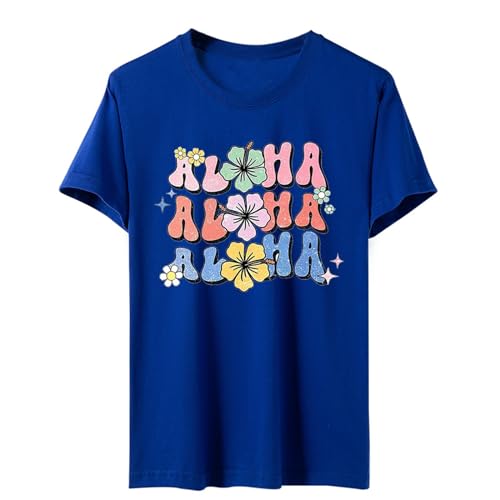Sommer T-Shirt Für Damen Tie Dye Tshirts Rundhals Leicht Tanktops Batik Shirt Damen Einfarbig Oversize Shirt Ausgefallene Oberteile Damen von Briskorry