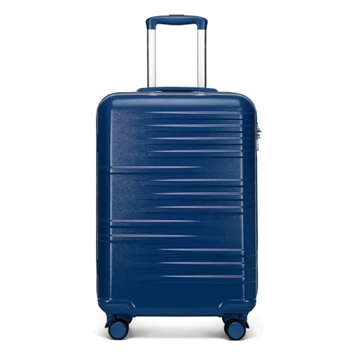 British Traveller Reisekoffer Hartschalenkoffer ABS+PC Koffer Trolleys 54 * 36.5 * 21.5cm Neu Blau von British Traveller