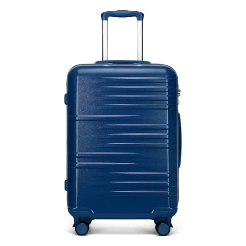 British Traveller Reisekoffer Hartschalenkoffer ABS+PC Koffer Trolleys 74.5 * 49 * 30.5cm Neu Blau von British Traveller