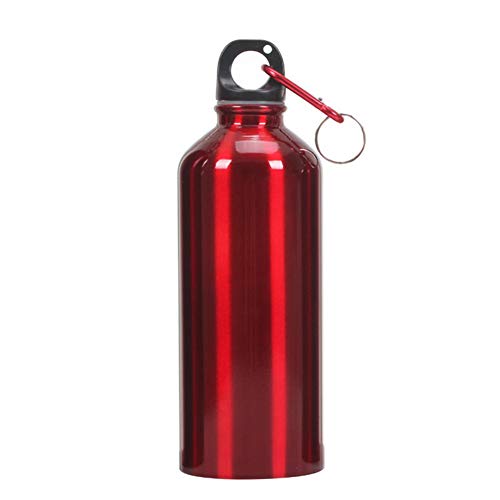 Broadroot Aluminium Portable Outdoor Trinkflasche Fahrrad Training Sport Wasserflaschen Sportflasche Trinkkessel mit Deckel (Rot, 400ml) von Broadroot