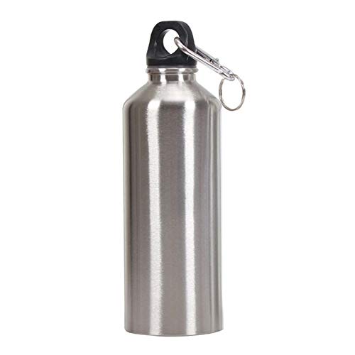 Broadroot Aluminium Portable Outdoor Trinkflasche Fahrrad Training Sport Wasserflaschen Sportflasche Trinkkessel mit Deckel (Silber, 400ml) von Broadroot