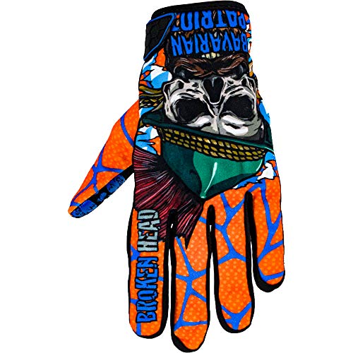 Broken Head MX-Handschuhe Bavarian Patriot - Motorrad-Handschuhe Für Motocross, Enduro, Mountainbike - Blau - Orange (L) von Broken Head