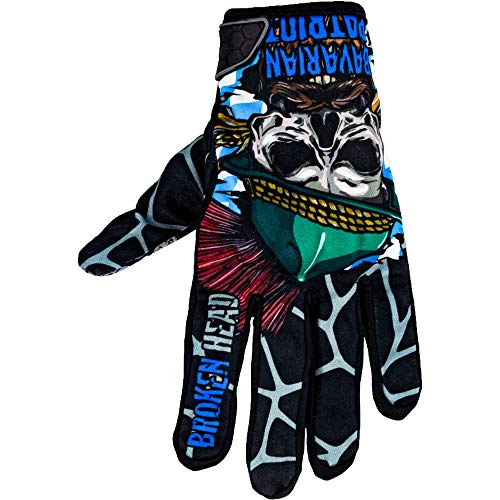 Broken Head MX-Handschuhe Bavarian Patriot - Motorrad-Handschuhe Für Motocross, Enduro, Mountainbike - Schwarz - Blau (XXL) von Broken Head