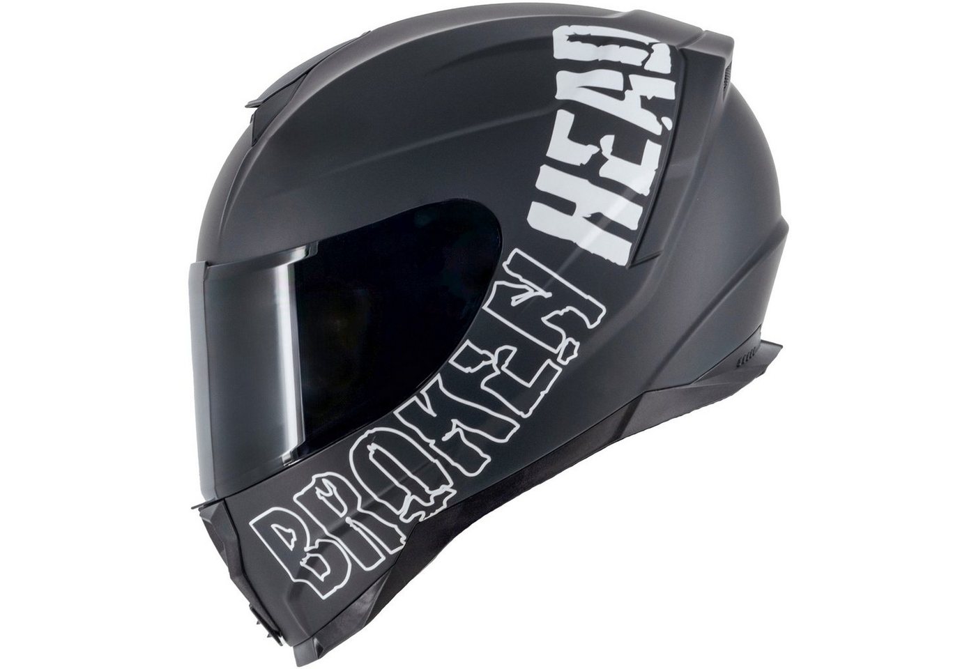 Broken Head Motorradhelm Broken Head Integralhelm BeProud Sport Black (Mit Schwarzem Visier), Hochwertiges Design von Broken Head
