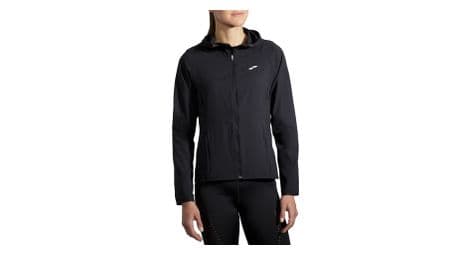 wasserabweisende windjacke brooks canopy jacket schwarz damen von Brooks Running