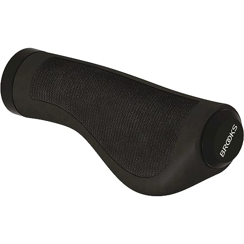 Brooks Ergonomic Rubber Grips (100 + 100 mm) – Black-New22 Guidoline Erwachsene Unisex, Schwarz, Standard von Hiplok