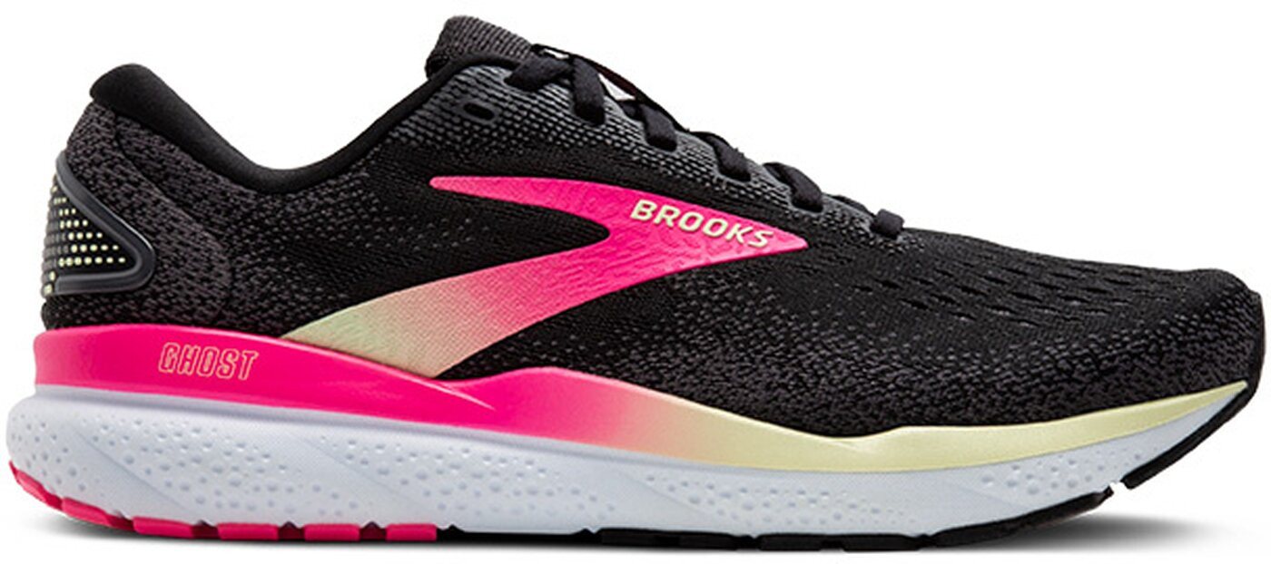 Brooks Ghost 16 BLACK/PINK/YELLOW Laufschuh von Brooks